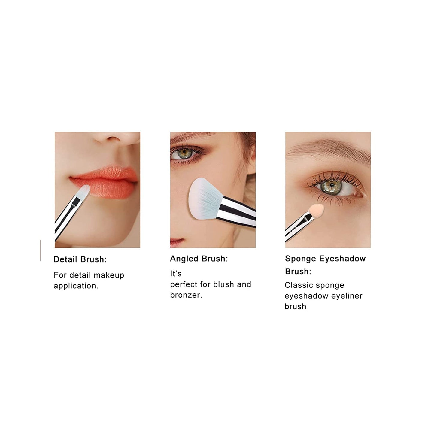 Pink Blue Gradient Makeup Brushes and Makeup Sponges Set 18Pcs/Set ,Soft Synthetic Fiber Makeup Brush Set,Suitable for Beginners/Makeup Artists, Valentine'S Day, Christmas Gifts