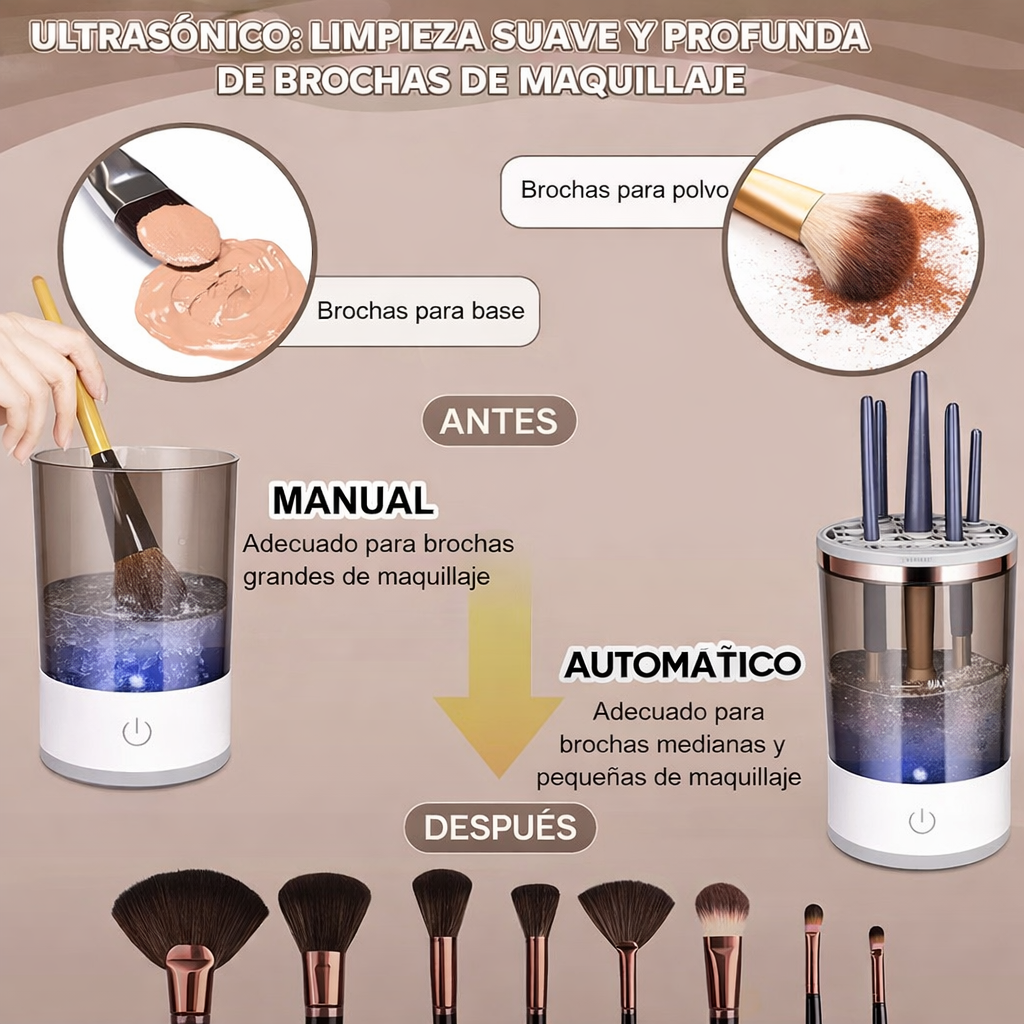 Limpiador Automático de Brochas de Maquillaje