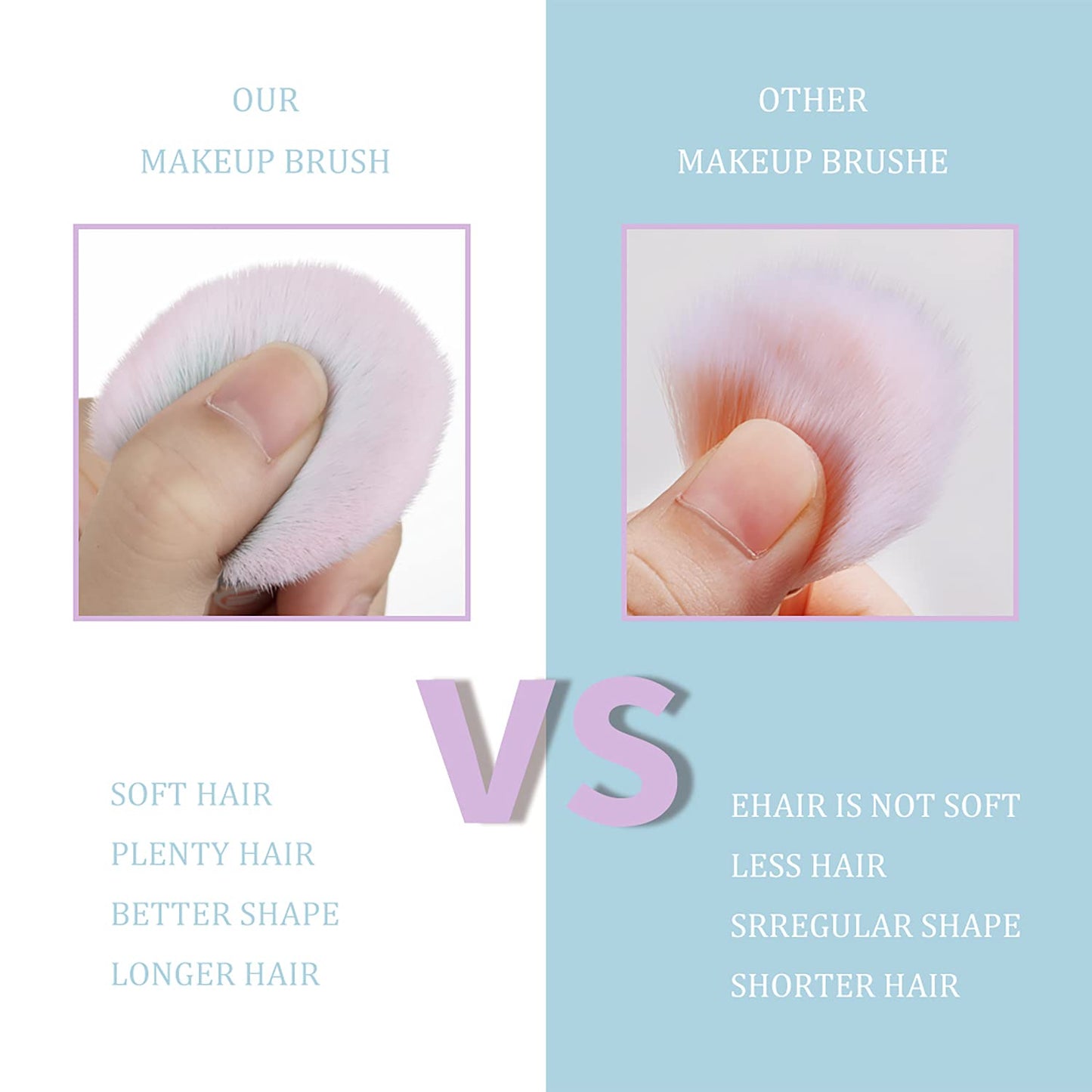 Pink Blue Gradient Makeup Brushes and Makeup Sponges Set 18Pcs/Set ，Soft Synthetic Fiber Makeup Brush Set，Suitable for Beginners/Makeup Artists, Valentine'S Day, Christmas Gifts