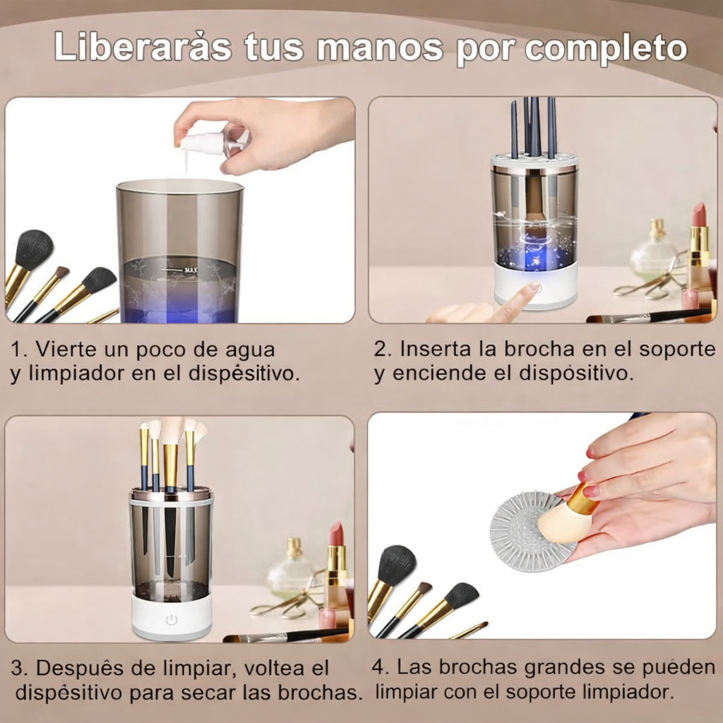 Limpiador Automático de Brochas de Maquillaje